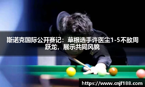 斯诺克国际公开赛记：草根选手许医尘1-5不敌周跃龙，展示共同风貌